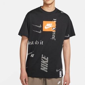 NWOT Nike Sportswear Pattern Short Sleeve Black